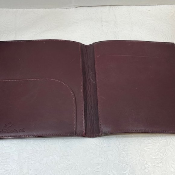 Warden-Brooks, Ltd Leather Burgundy Note Pad Small Book Cover Binder 6.5"x7" - Picture 5 of 15